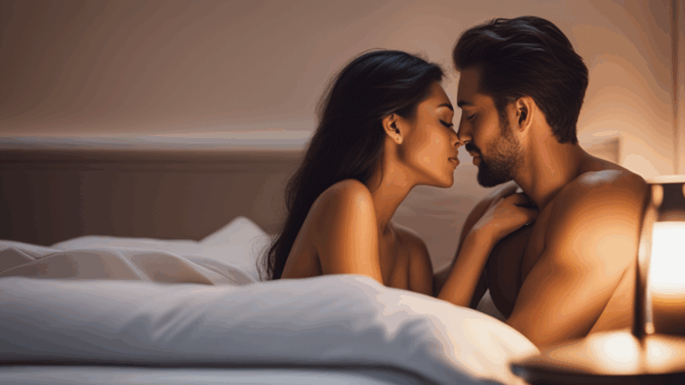 Tied Together by Trust - A young couple being sensual.