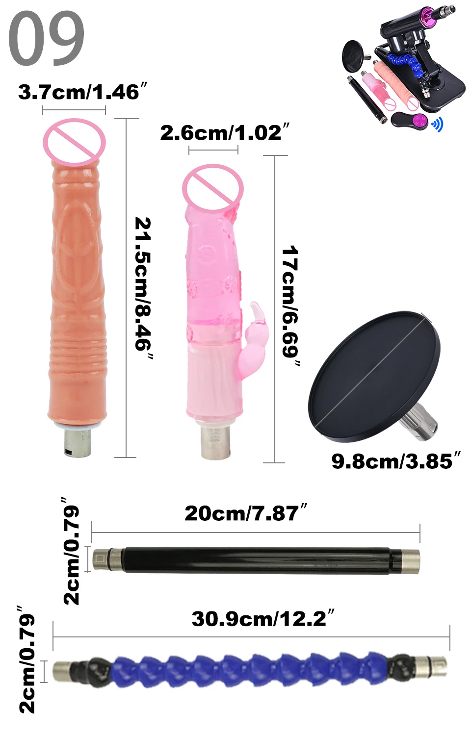 VAZEEK Automatic Sex Machine for Women and Men Wireless Masturbation Machine 72W Power with Quick Air Dildo Masturbator Toy