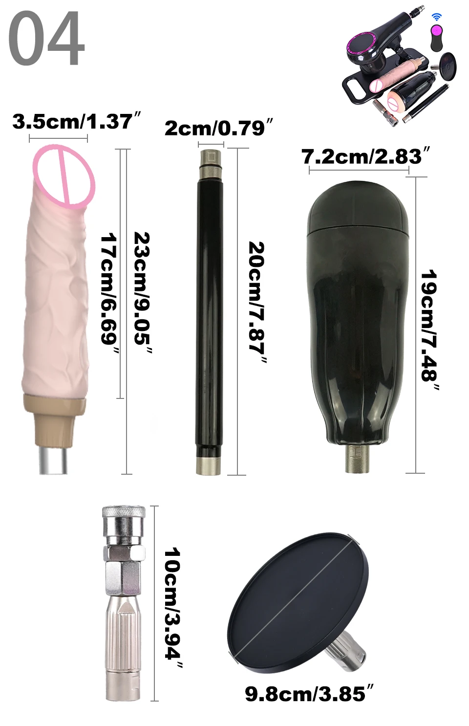 VAZEEK Automatic Sex Machine for Women and Men Wireless Masturbation Machine 72W Power with Quick Air Dildo Masturbator Toy