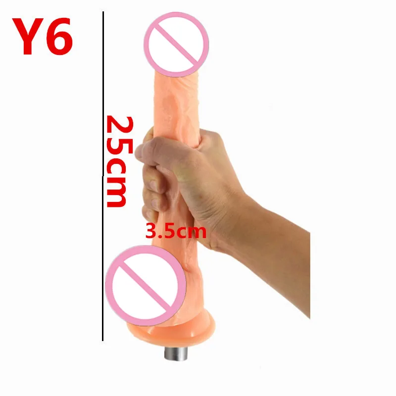 Automatic Sex Machine Dildos Attachment with 3XLR Connector Solid Soft silicone Big Penis Sex Toys for Women Masturbation