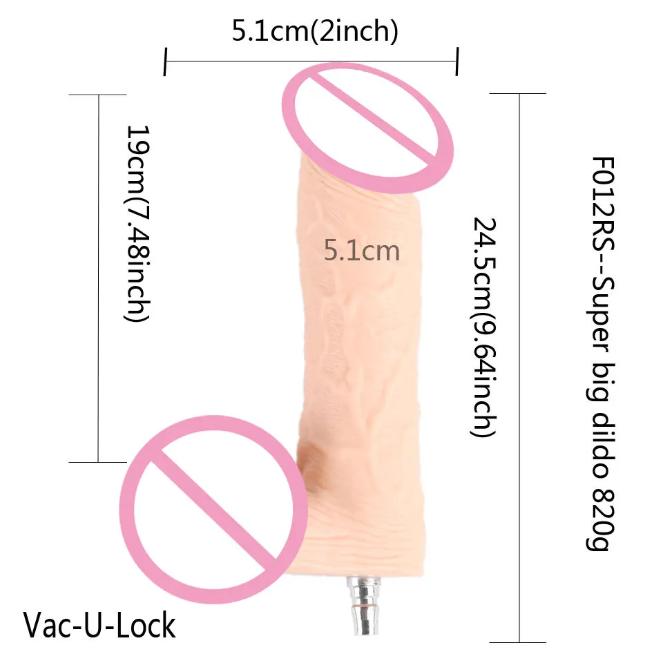 Fredorch Sex Machine Dildos Attachments Big Flesh Dildos For Vac-u-lock Love Machine Suitable for All Machines In The Shop