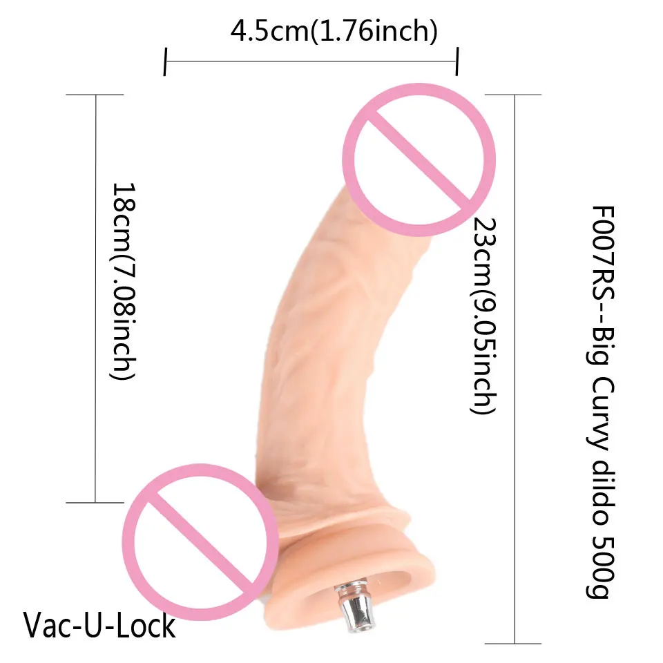 Fredorch Sex Machine Dildos Attachments Big Flesh Dildos For Vac-u-lock Love Machine Suitable for All Machines In The Shop